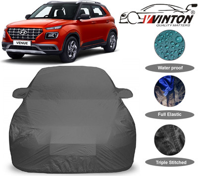 V VINTON Car Cover For Hyundai Venue (With Mirror Pockets)(Grey)