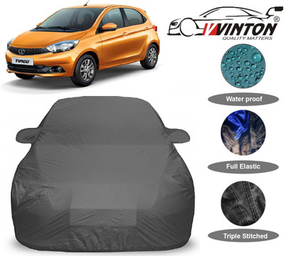 V VINTON Car Cover For Tata Tiago (With Mirror Pockets)(Grey)