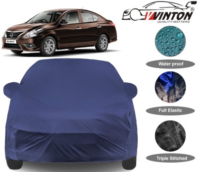 V VINTON Car Cover For Nissan Sunny (With Mirror Pockets)(Blue)