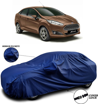 ANTHUB Car Cover For Ford Fiesta (With Mirror Pockets)(Blue)