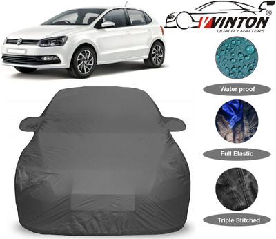 V VINTON Car Cover For Volkswagen Polo (With Mirror Pockets)(Grey)