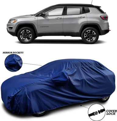 ANTHUB Car Cover For Jeep Compass (With Mirror Pockets)(Blue)
