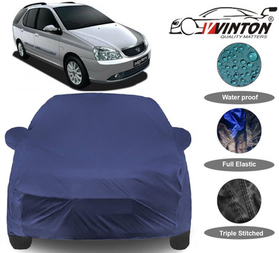 V VINTON Car Cover For Tata Indigo Marina (With Mirror Pockets)(Blue)