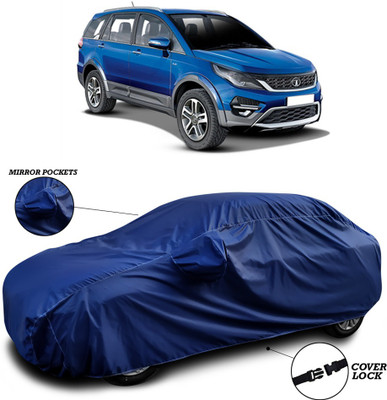 SEBONGO Car Cover For Tata Hexa (With Mirror Pockets)(Blue)