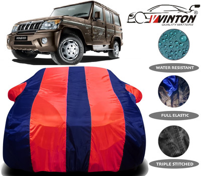 V VINTON Car Cover For Mahindra Bolero (With Mirror Pockets)(Red)