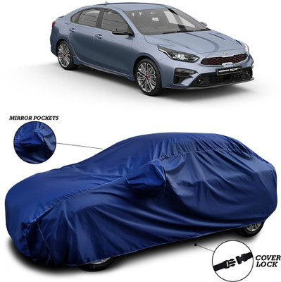 SEBONGO Car Cover For Kia Cerato (With Mirror Pockets)(Blue)