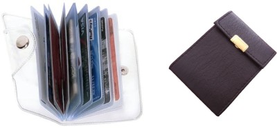 Jeezbier 10 Card Holder(Set of 2, Black, White)