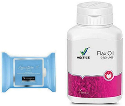 Signature X Aloe Wipes & Flax Oil Capsules(2 Items in the set)