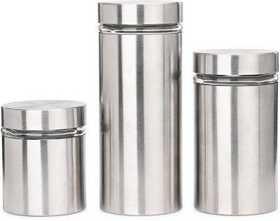 1st Time Steel, Plastic Pickle Jar  - 850 ml, 600 ml, 350 ml(Pack of 3, Silver)