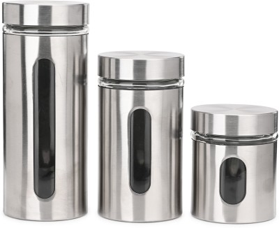 AFAST Steel, Plastic Honey Jar  - 850 ml, 600 ml, 350 ml(Pack of 3, Silver)