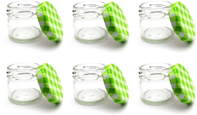 HAVME Glass Honey Jar  - 31(Pack of 6, Green)