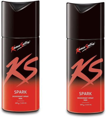 Kamasutra Spark Deodorant Spray  -  For Men(2 ml, Pack of 2)