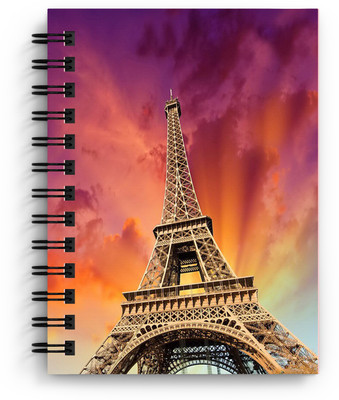 DI-KRAFT Eiffel tower print handmade diary A5 Diary Unruled 150 Pages(Multicolor)