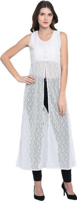 ADDICTED ATTIRE Women A-line White Midi/Calf Length Dress
