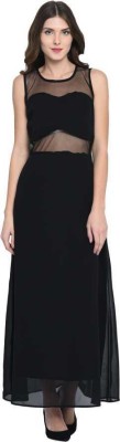 ADDICTED ATTIRE Women A-line Black Dress