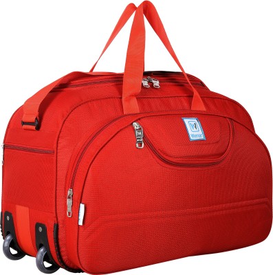 Wenar (Expandable) 21 inch/ 54 cm lightweight Luggage Travel Duffel Bag with 2 Wheels cabin bags Travel Duffel Bag red Duffel With Wheels (Strolley)