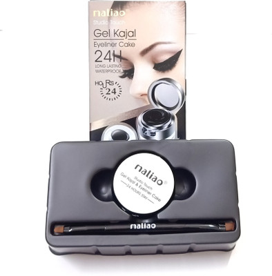 maliao Studio Touch Gel Kajal & Eyeliner Cake 24hrs Waterproof 2 in 1 7 g(Black)