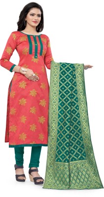 VASALI Cotton Silk Self Design Kurta & Churidar Material