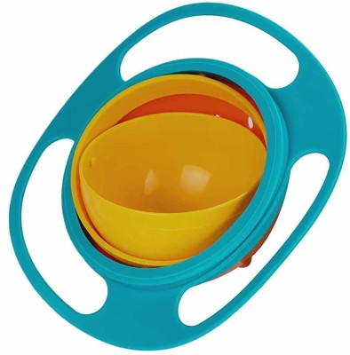 ZWINKO Non Spill Feeding Toddler Gyro Bowl 360 Rotating For Kids  - PLASTIC(Multicolor)