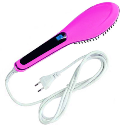 FIVANIO HQT 906 Fast Hair Straightener Brush with Temperature LCD Display Hair Straightener Brush(Multicolor)