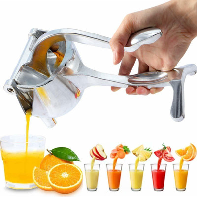 Fitaza Aluminium Fruit Juice Squeezer Citrus Press Heavy Duty Hand Press Manual Fruit Juicer Hand Juicer(Silver)