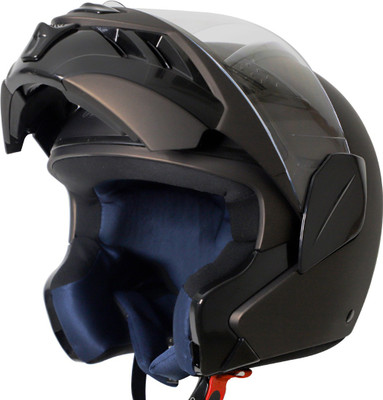Steelbird TRX Flip Up Helmet, ISI Certified Helmet Motorbike Helmet(Matt Royal Brown with Clear Visor)
