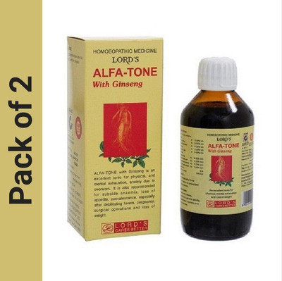 LORD'S Alfa-Tone With Ginseng Syrup(2 x 180 ml)