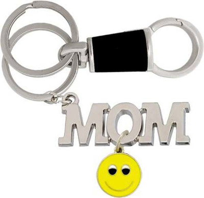 Rashi Traders Stylish I Love Mom With Smiley Key Chain Key Chain