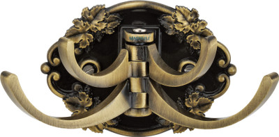 MADHULI Leaves Design Movable Key Stand Antique Finished Key Holder For Home & Office Brass/ 4 Pin Key Hanging Hooks/Key Chain Hanging/Wall Mounted Key Holder/Wall Hook Stand/Cloth Hanging Brass Key Holder(4 Hooks)