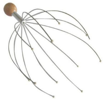 SBTs HEAD SCALP MASSAGER Hand Held Head Scalp Massager (No Batteries Required) Massager(Silver)