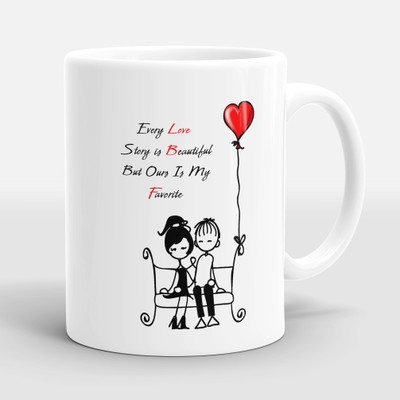Sublikraft Love Birds Printed Ceramic Coffee Mug(330 ml)