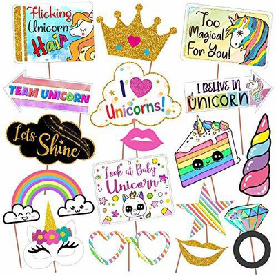 PartyDecoration UNICORN PHOTOBOOTH Photo Booth Board(Birthday)