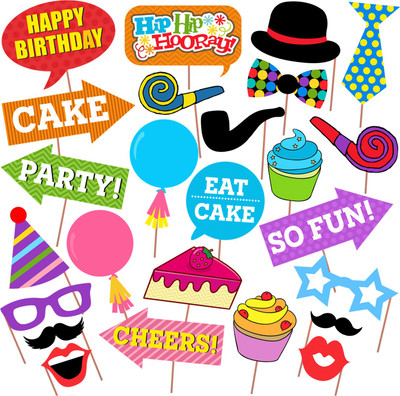 PartyDecoration MULTI COLOR PHOTOBOOTH Photo Booth Board(Birthday)