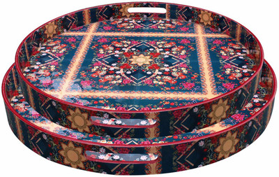 DECORISTAHOME DSH-Round-Serving-Trays2 Tray(2 Tray)
