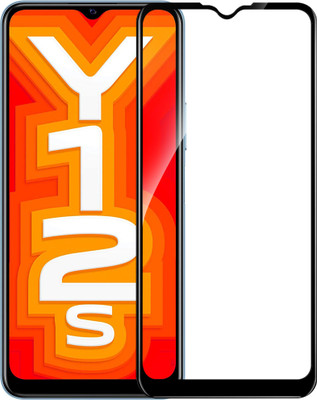 HUPSHY Edge To Edge Tempered Glass for Vivo Y12s(Pack of 1)