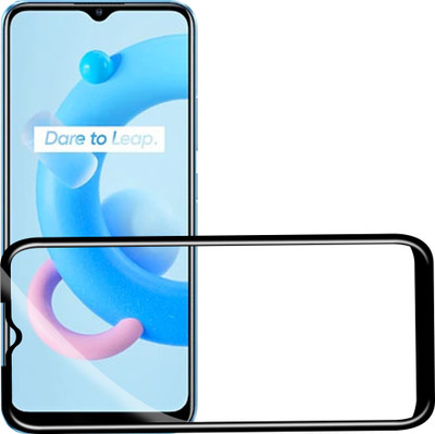 Flipkart SmartBuy Edge To Edge Tempered Glass for Realme C20, Realme C21, Realme C25(Pack of 1)