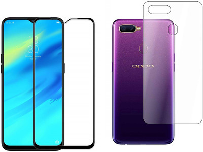 ELEF Front and Back Tempered Glass for Oppo F9 Pro Front 11D Black Tempered Glass Back Flexible Trink(Pack of 2)