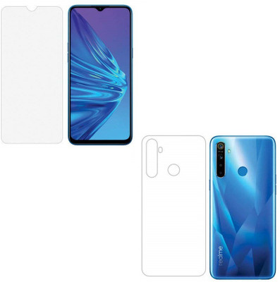 ELEF Front and Back Tempered Glass for Realme 5i Front Tempered Glass Back Flexible Trink(Pack of 2)