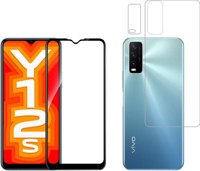 Vatsin Front and Back Tempered Glass for Vivo Y12s(Pack of 3)