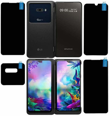 Prsky Front and Back Tempered Glass for LG G8X(Pack of 4)