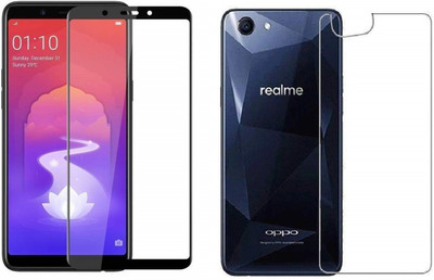 VOSKI Front and Back Tempered Glass for OPPO Realme 1(Pack of 2)