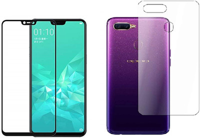 ELEF Front and Back Tempered Glass for Realme 2 Front 11D Black Tempered Glass Back Flexible Trink(Pack of 2)