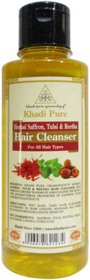 KHADI Pure Herbal Saffron, Tulsi & Reetha Shampoo(210 ml)