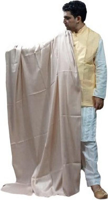 KASHMIR HANDLOOM Cashmere Solid Men Shawl(Beige)