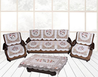 Udeek Cotton Floral 3 Seater Sofa Cover(MULTICOLOR Pack of 7)