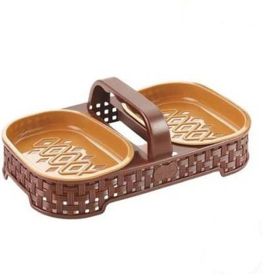 VIJAY EXPORT 2 in 1 soap case with handel(Brown)
