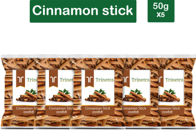 Trinetra Premium Quality Dalchini Sabut (Cinnamon Stick)-50gm (Pack Of 5)(5 x 50 g)
