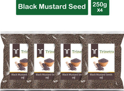 Trinetra Premium Quality Rai (Black Mustard Seeds)-250gm (Pack Of 4)(4 x 250 g)