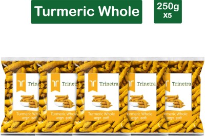 Trinetra Premium Quality Haldi Sabut (Turmeric)-250gm (Pack Of 5)(5 x 250 g)