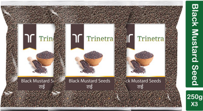Trinetra Premium Quality Rai (Black Mustard Seeds)-250gm (Pack Of 3)(3 x 250 g)
